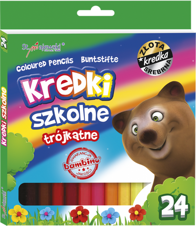 KREDKI BAMBINO 24KOL OŁÓWKOWE 2076