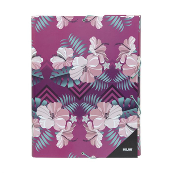 MILAN TECZKA A4 Z GUMKĄ HIBISCUS 5110150IS