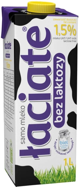 MLEKO ŁACIATE BEZ LAKTOZY 1,5% 1L.
