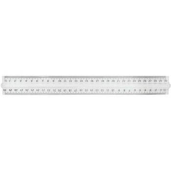 DONAU LINIJKA Z UCHWYTEM 30 CM, TRANSPARENTNA W ZAWIESZCE PP