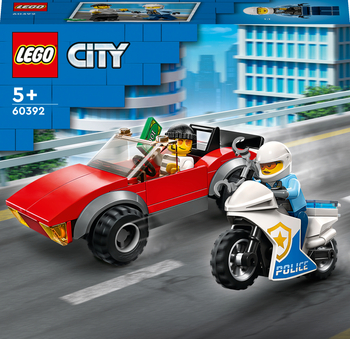 LEGO 60392 CITY Motocykl policyjny - pościg za samochodem