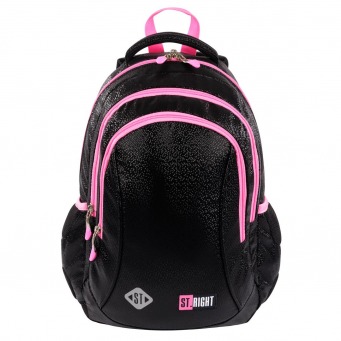 MAJ24 PLECAK 3 KOMOROWY STRIGHT BP-26 BLACK GLITTER 665356