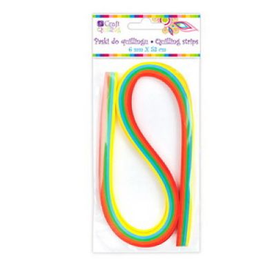 PASKI DO QUILLINGU 6MM - TĘCZOWE 100SZT QGPQ-008