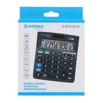 ***DONAU TECH KALKULATOR CZARNY K-DT4128-01