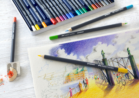 GOLDFABER KREDKI PIÓRNIK ROLOWANY 27 KOL + TEMPERÓWKA 114752