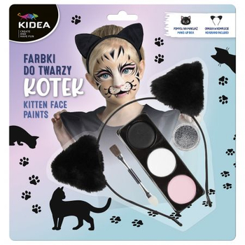 KIDEA FARY DO TWARZY ZESTAW Z OPASKĄ KOTEK