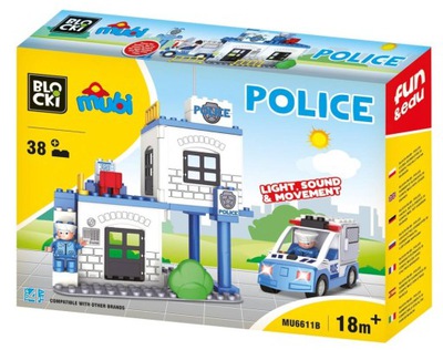 KLOCKI BLOCKI MUBI POLICJA 38 EL. MU6611B