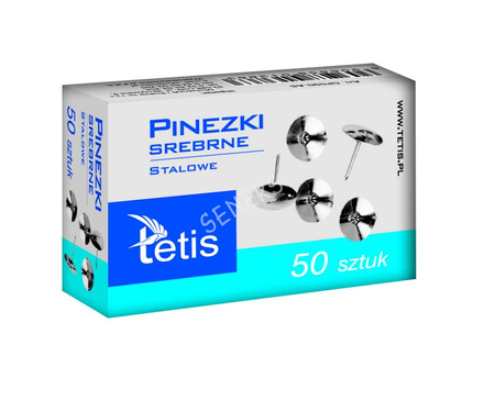 TETIS PINEZKI SREBRNE 50SZT 10OP GP090AS