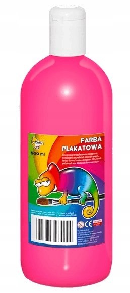 ***OTOCKI FARBA PLAKATOWA RÓŻOWA 500ML