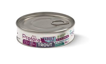 PREFERA MONO PSTRĄG PUSZKA DLA KOTA 85G