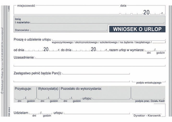 WNIOSEK O URLOP A6 515-5