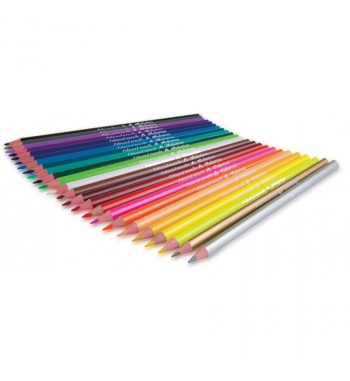 COLORINO KREDKI OŁÓWKOWE TRÓJKĄTNE 24KOL STANDARD