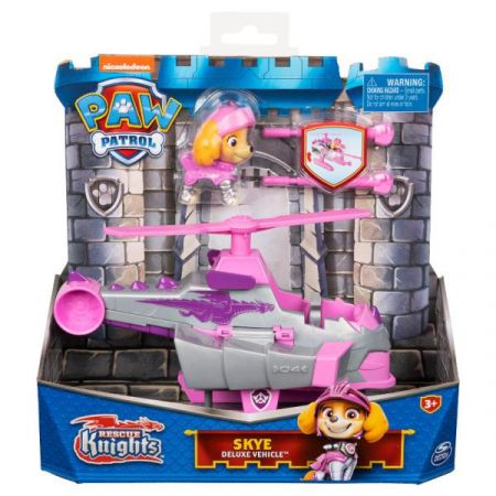 PAW PATROL Rescue Knights. Psi Patrol Rycerze Helikopter Skye 6063586 Spin Master