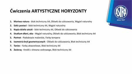 ASTRA ZESTAW KREATYWNY ARTYSTYCZNY HORYZONT 601120005