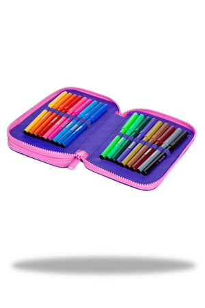 COOLPACK JUMPER 2 PIÓRNIK PODWÓJNY Z WYPOSAŻENIEM PURPLE SCRIBLE D066341