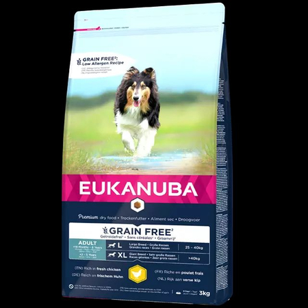 EUKANUBA 3KG ADULT LARGE L-XL KURCZAK