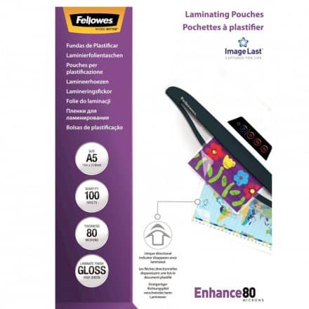 FELLOWES FOLIA DO LAMINOWANIA A5 80MIC 100SZT 53060