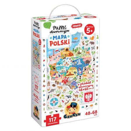 CZUCZU PUZZLE OBSERWACYJNE MAPA POLSKI