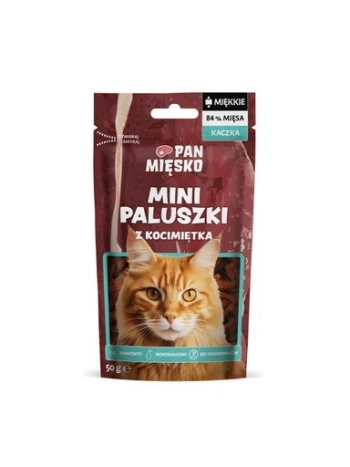 Pan Mięsko mini paluszki z Kocimiętką BEZZBOŻOWE przysmaki dla kota 50g
