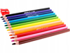 COLORINO KIDS KREDKI KREDKI OŁÓWKOWE TRÓJKĄTNE 17,5CM JUMBO 12KOL + TEMPERÓWKA 15530PTR