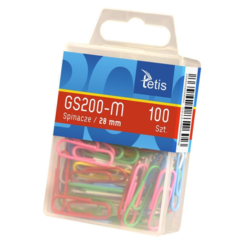 TETIS SPINACZE KOLOROWE 28MM 100SZT GS200-M