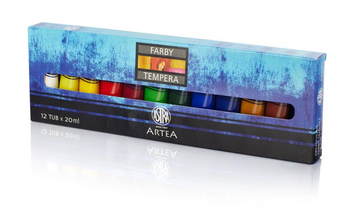 ASTRA FARBY TEMPERA 12KOL 20ML ASTRA