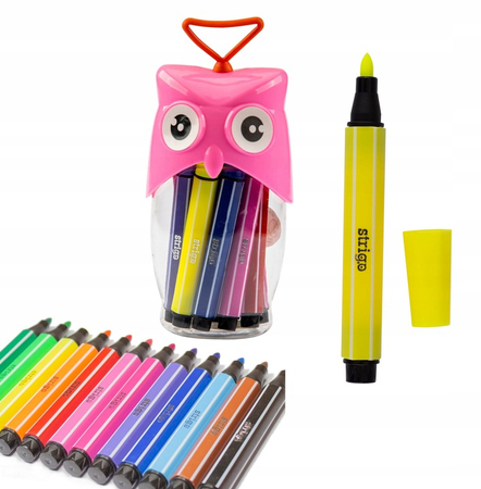 STRIGO FLAMASTRY SOWA 12 KOL SSC095