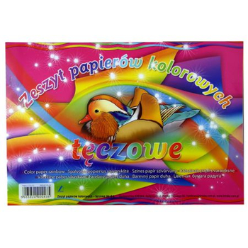 ZESZYT PAP.KOLOROWYCH TĘCZOWE A4 1SZT