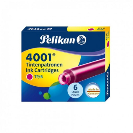PELIKAN NABOJE TP6 RÓŻOWE 6SZT