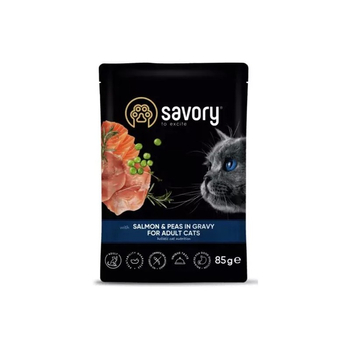 AQ SV CAT POUCH AD SALMON PEAS 85G