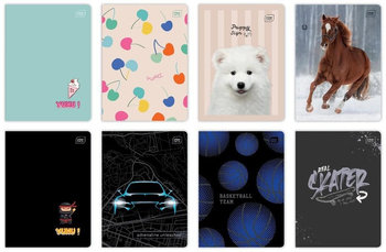 INT ZESZYT A5 32K KRATKA 10 SZTUK MIX 370884