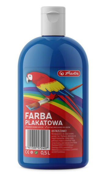 HERLITZ FARBA PLAKATOWA 500ML NIEBIESKA 9575812
