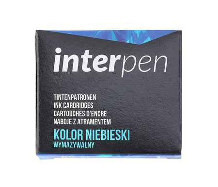 NABOJE DO PIÓRA INTERPEN NIEBIESKIE 6SZT. 6000