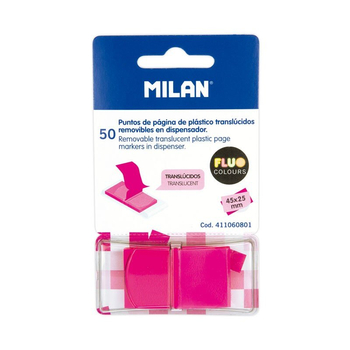 MILAN INDEKSY FLUO RÓŻ 45X25 50SZT 411060801
