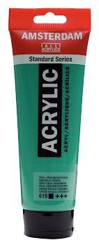 FARBA AKRYL.250ML 615 EMERALD GREEN AMSTERDAM