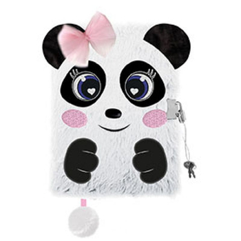 MAJEWSKI PAMIĘTNIK Z KŁÓDKĄ 3D WŁOCHACZ A5 96K SWEET PANDA 657771