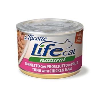 LIFE CAT PUSZ 150G TUŃCZYK,KURCZAK I SZYNKA