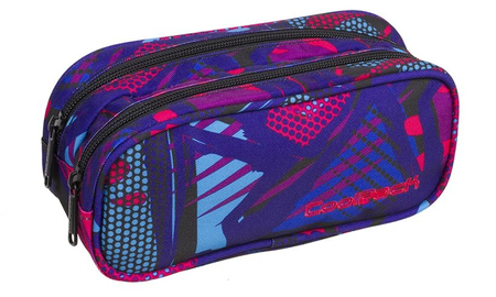 COOLPACK CLEVER - SASZETKA PODWÓJNA A290 CRAZY PINK ABSTRACT