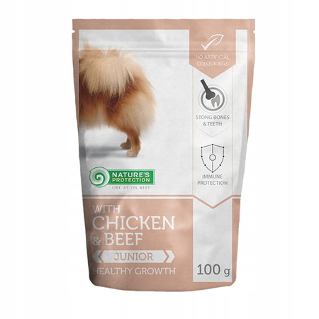 Nature's Protection Mini Junior Dog Beef&Chicken/Wołowina Kurczak 100g saszetka