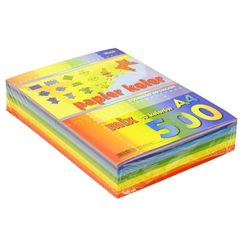KRESKA PAPIER MIX A4 500 KOLOROWY MIX 10 KOL 345