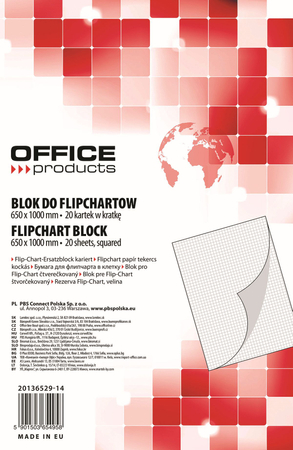 BLOK DO FLIPCHARTÓW OFFICE PR. 650/1000 20KART W KRATKĘ 20136529-14