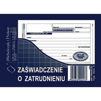 502-5 ZAŚWIADCZENIE O ZATRUDNIENIU