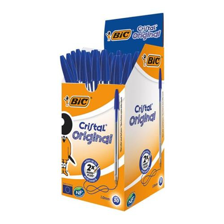 BIC DŁUG.CRISTAL 50SZT NIEBIESKI