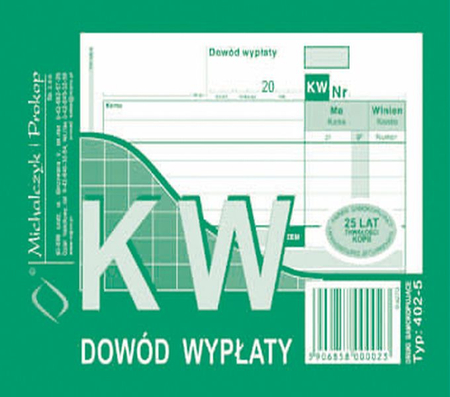 DRUK KW DOWÓD WYPŁATY 402-5