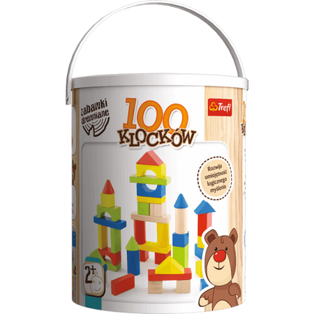 WOODEN TOYS KLOCKI 100EL 60651