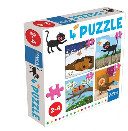 GRANNA PUZZLE Z KOTEM GRA