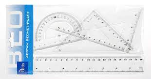 TETIS ZESTAW GEOMETRYCZNY LINIJKA 15CM BL001-AK