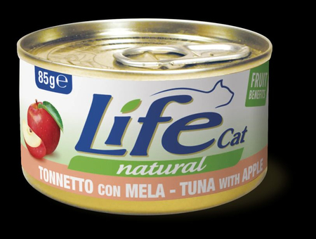 LIFE CAT PUSZ 85G TUNCZYK+JABŁKO