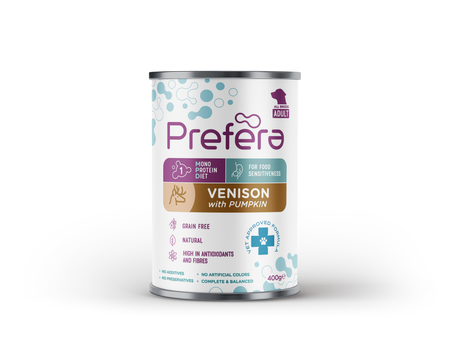 PREFERA MONO JELEŃ Z DYNIĄ PUSZKA DLA PSA 400G