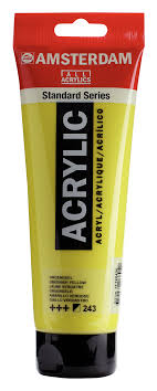 FARBA AKRYL.250ML 243 GREENISH YELLOW AMSTERDAM
